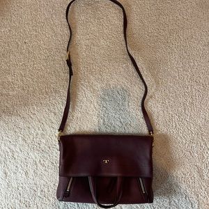 Tory Burch Maroon Crossbody Leather bag